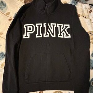 PINK Victoria's Secret Black Sweater with White Logo